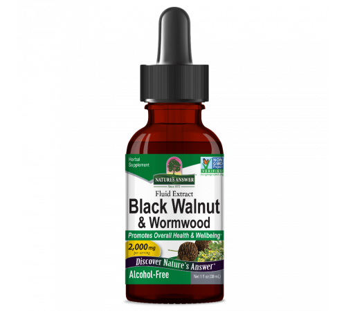 Экстракт черного ореха и полыни, Black Walnut & Wormwood Liquid Extract, Nature's Answer, 30 мл