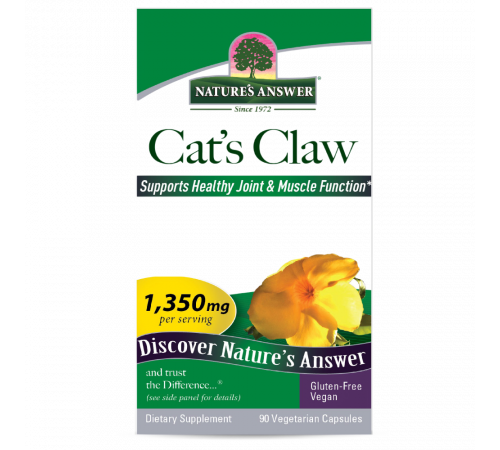 Экстракт кошачего когтя, Cat’s Claw, Nature's Answer, 90 растительных капсул