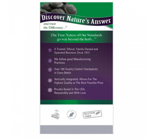 Активированный уголь, Charcoal Activated, Nature's Answer, 90 вегетарианских капсул