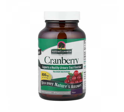 Клюква, Cranberry, Nature's Answer, 90 вегетарианских капсул