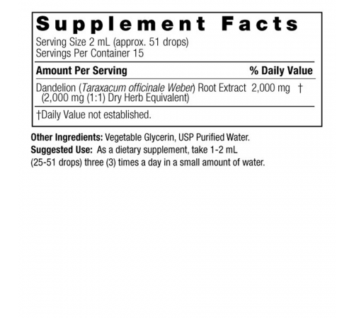 Экстракт кореня одуванчика, Dandelion Root, Nature's Answer, 30 мл