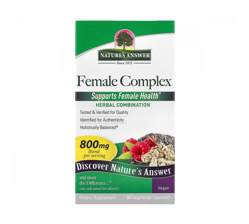 Комплекс для женщин, Female Complex, Nature's Answer, 90 вегетарианских капсул