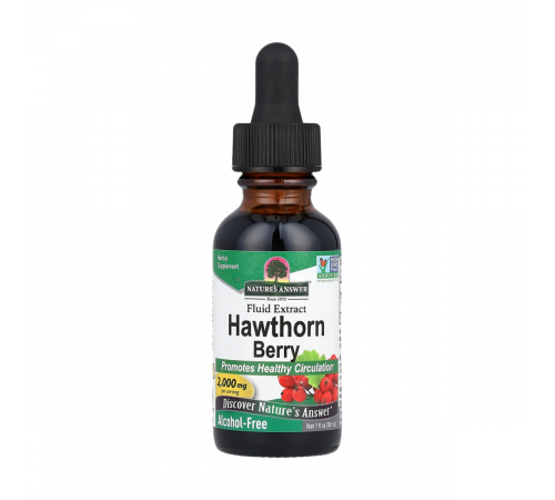 Экстракт ягод боярышника, Hawthorn Berries, Nature's Answer, 30 мл