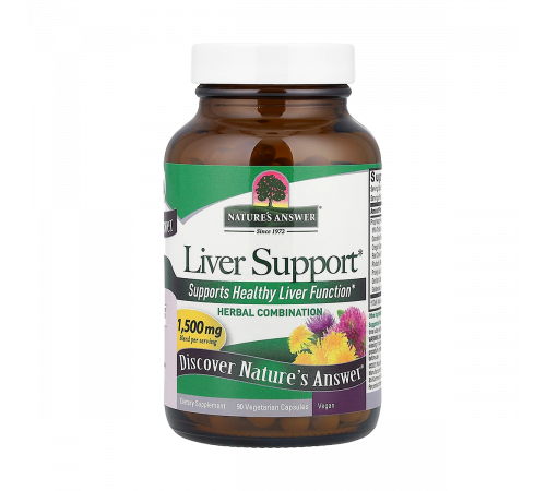 Добавка для поддержки печени, Liver Support, Nature's Answer, 90 вегетарианских капсул