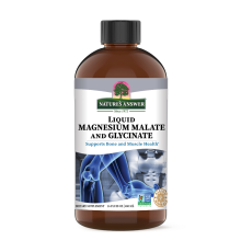 Малат и глицинат магния, Magnesium Glycinate Liquid, Nature's Answer, 480 мл