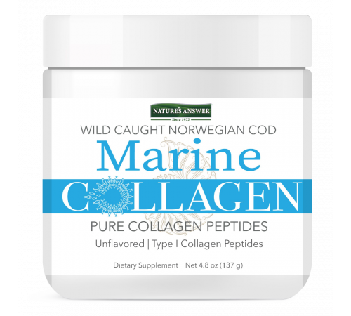 Морской коллаген, Marine Collagen Powder, Nature's Answer, 137 г