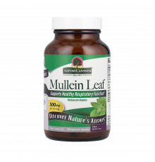 Лист коровяка, Mullein Leaf, Nature's Answer, 90 вегетарианских капсул
