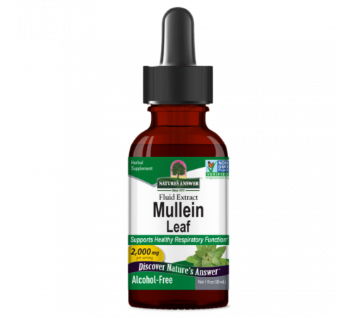 Корень мальвы, Mullein Leaf Liquid Extract, Nature's Answer, 30 мл