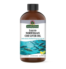 Масло печени трески, Norwegian Cod Liver Oil, Nature's Answer, 480 мл