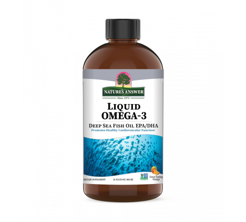 Омега-3 в жидкой форме, Liquid Omega-3, Nature's Answer, 480 мл