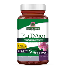 Экстракт коры муравьиного дерева, Pau D’arco, Nature's Answer, 90 растительных капсул