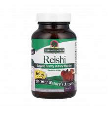 Рейши, Reishi Mushroom Mycelia, Nature's Answer, 90 вегетарианских капсул
