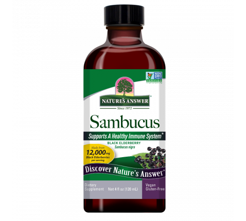 Экстракт черной бузины, Sambucus, Nature's Answer, 120 мл