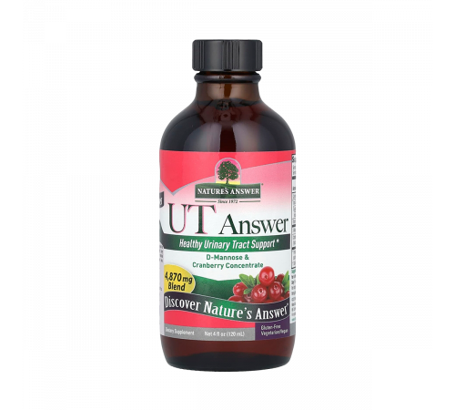 D-манноза и клюквенный концентрат, UT Answer, Nature's Answer, 120 мл