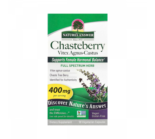 Витекс агнус кастус 40мг, Vitex Agnus-Cactus 40mg, Nature's Answer, 90 вегетарианских капсул