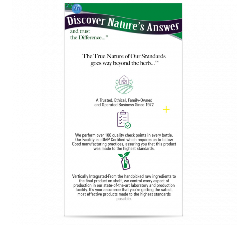 Цинк Плюс, Zinc Plus, Nature's Answer, 60 растительных капсул