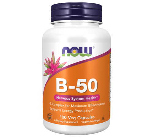 Витамины группы B, B-50, Now Foods, 100 вегетарианских капсул