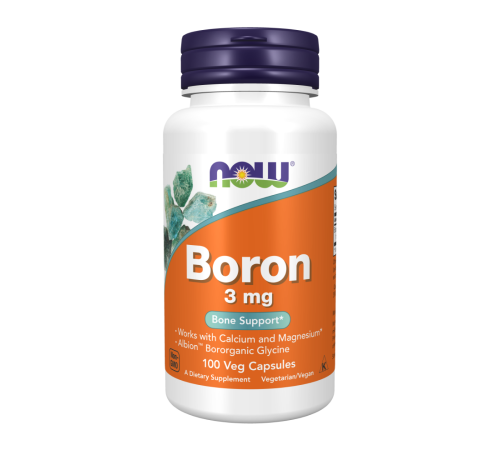 Бор 3 мг, Boron 3 mg, Now Foods, 100 капсул