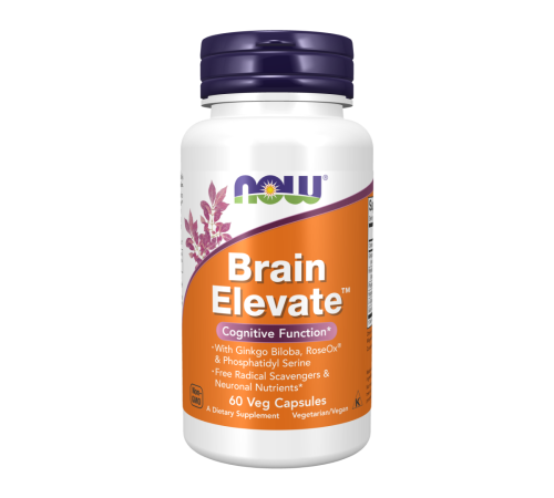 Активатор мозга, Brain Elevate, Now Foods, 60 капсул