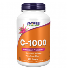 Витамин C 1000 мг, Vitamin C-1000 mg, Now Foods, 250 вегетарианских таблеток