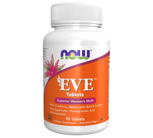 Мультивитамины для женщин Ева, EVE Women's Multi, Now Foods, 90 таблеток