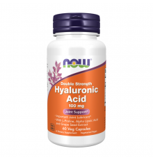 Гиалуроновая кислота 100 мг, Hyaluronic Acid 100 mg, Now Foods, 60 капсул