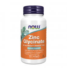 Глицинат цинка, Zinc Glycinate, Now Foods, 120 капсул
