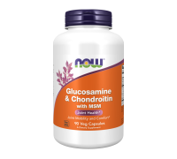 Глюкозамин, хондроитин и МСМ, Glucosamine & Chondroitin with MSM, Now Foods, 90 капсул