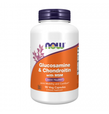 Глюкозамин, хондроитин и МСМ, Glucosamine & Chondroitin with MSM, Now Foods, 90 капсул