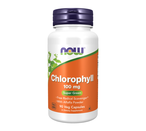 Хлорофилл 100 мг, Chlorophyll 100 mg, Now Foods, 100 мг, 90 капсул