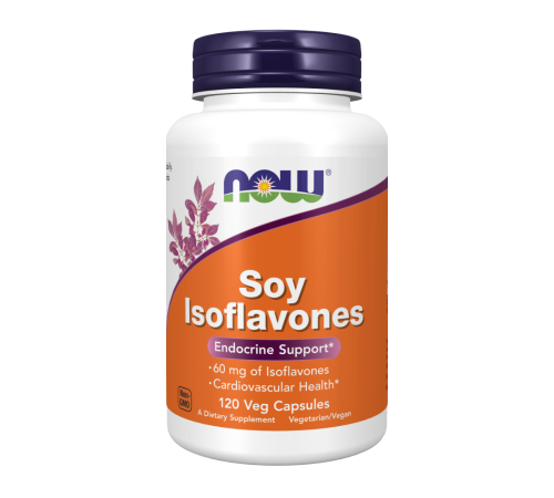 Изофлавоны сои, Soy Isoflavones, Now Foods, 120 капсул