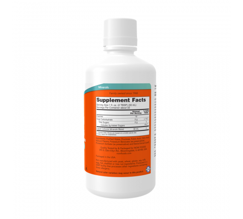 Коллоидные минералы со вкусом малины, Colloidal Minerals, Now Foods, 946 мл