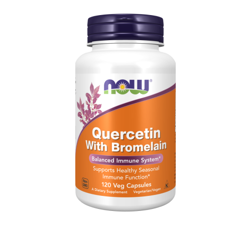 Кверцетин с бромелаином, Quercetin with Bromelain, Now Foods, 120 капсул