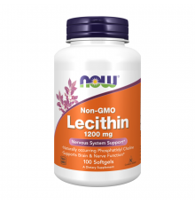 Лецитин 1200 мг, Lecithin 1200 mg, Now Foods, 100 капсул