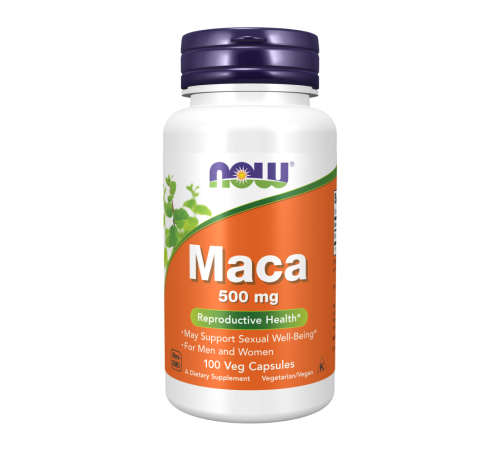 Мака 500 мг, Maca 500mg, Now Foods, 100 капсул