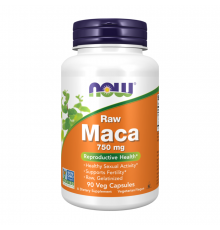 Мака необработанная 750 мг, Maca 750 mg, Now Foods, 90 капсул