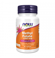 Метилфолат 1000 мкг, Methyl Folate 1000 mcg,  Now Foods, 90 таблеток