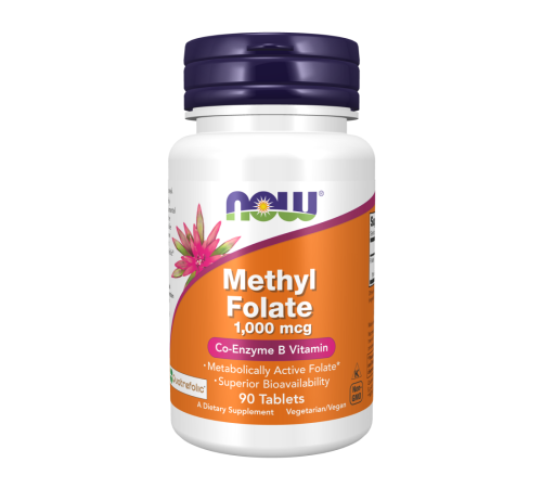 Метилфолат 1000 мкг, Methyl Folate 1000 mcg,  Now Foods, 90 таблеток