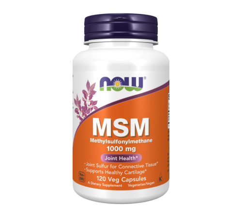 Метилсульфонилметан 1000 мг, МSМ 1000 mg, Now Foods, 120 капсул
