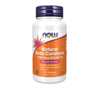 Бета-каротин (Витамин А), Natural Beta Carotene, Now Foods, 90 капсул