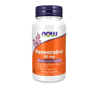 Натуральный ресвератрол, Natural Resveratrol, Now Foods, 60 капсул