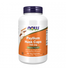 Оболочка семян подорожника 700 мг, Psyllium Husk Caps 700 mg, Now Foods, 180 капсул