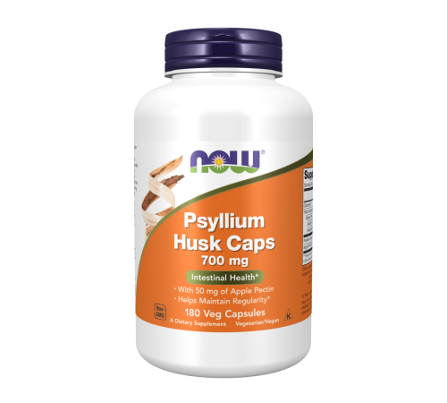 Оболочка семян подорожника 700 мг, Psyllium Husk Caps 700 mg, Now Foods, 180 капсул