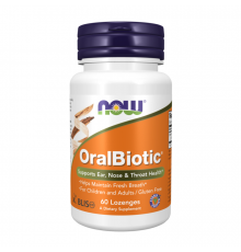 Здоровье ЛОР, OralBiotic, Now Foods, 60 леденцов