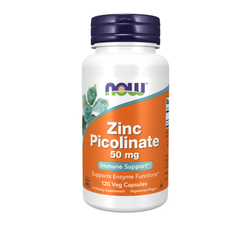 Пиколинат цинка, Zinc Picolinate 50 mg, Now Foods, 120 капсул