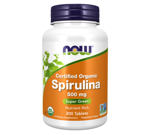 Спирулина, Spirulina, Now Foods, 200 таблеток