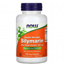 Силимарин и экстракт расторопши, Silymarin 300 mg, Now Foods, 100 капсул