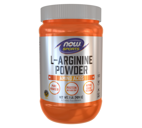 L-Аргинин, L-Arginine Powder, Now Foods, 454 г