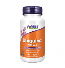 Убихинол 100 мг, Ubiquinol 100 mg, Now Foods, 60 таблеток
