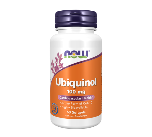 Убихинол 100 мг, Ubiquinol 100 mg, Now Foods, 60 таблеток
